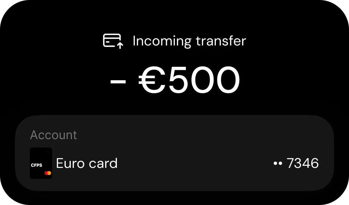 Incoming transfer
